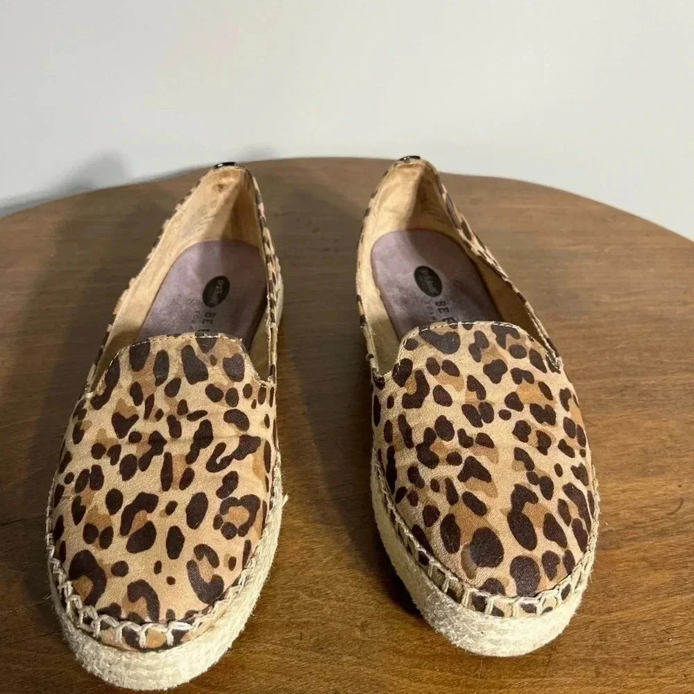 Dr. Scholls Find Me Animal‎ Print Espadrille Flats 6